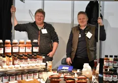 John en Eric van Lieshout van Boogie Sauzen hadden een heel aantal nieuwe sauzen bij naar de beurs. “Ons aanbod is bijna verdubbeld”, aldus de broers.